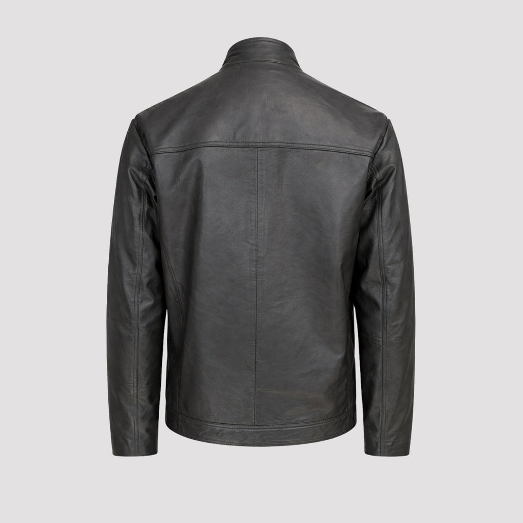 Borya Leather Jacket in Black RRP £299