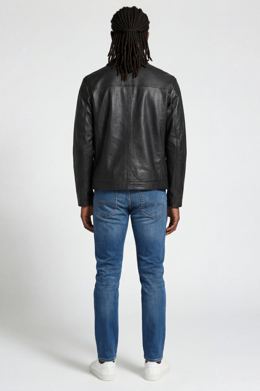 Borya Leather Jacket in Black RRP £299