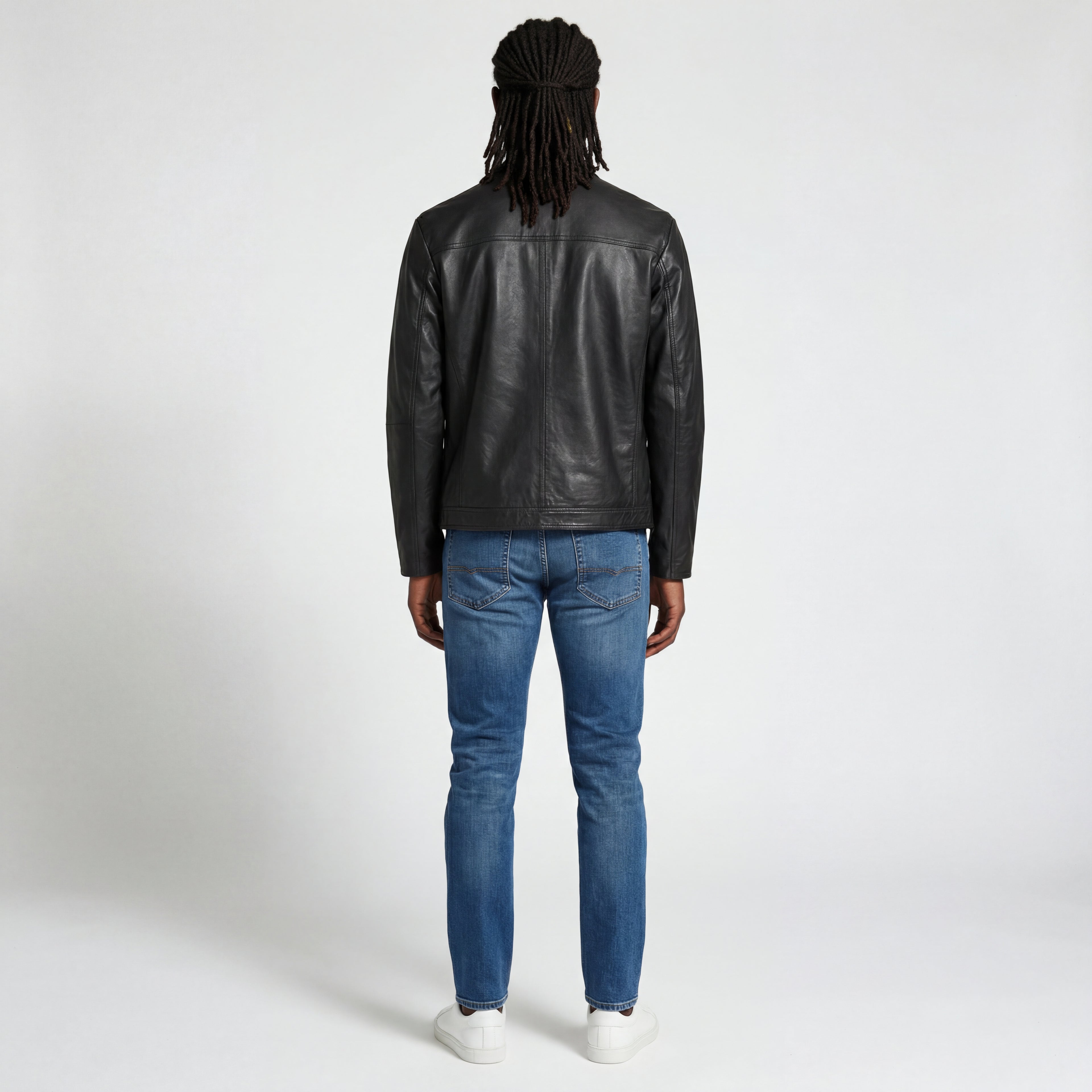 Borya Leather Jacket in Black RRP £299