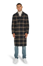 Load image into Gallery viewer, Jacob Fashion Wool Coat with Check Print RRP £179
