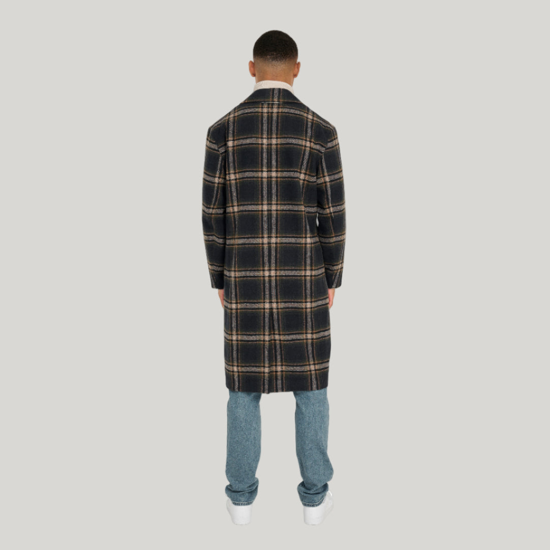Jacob Fashion Wool Coat with Check Print RRP £179