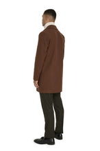 Load image into Gallery viewer, Josh Wool Melton Overcoat in Brown RRP £179
