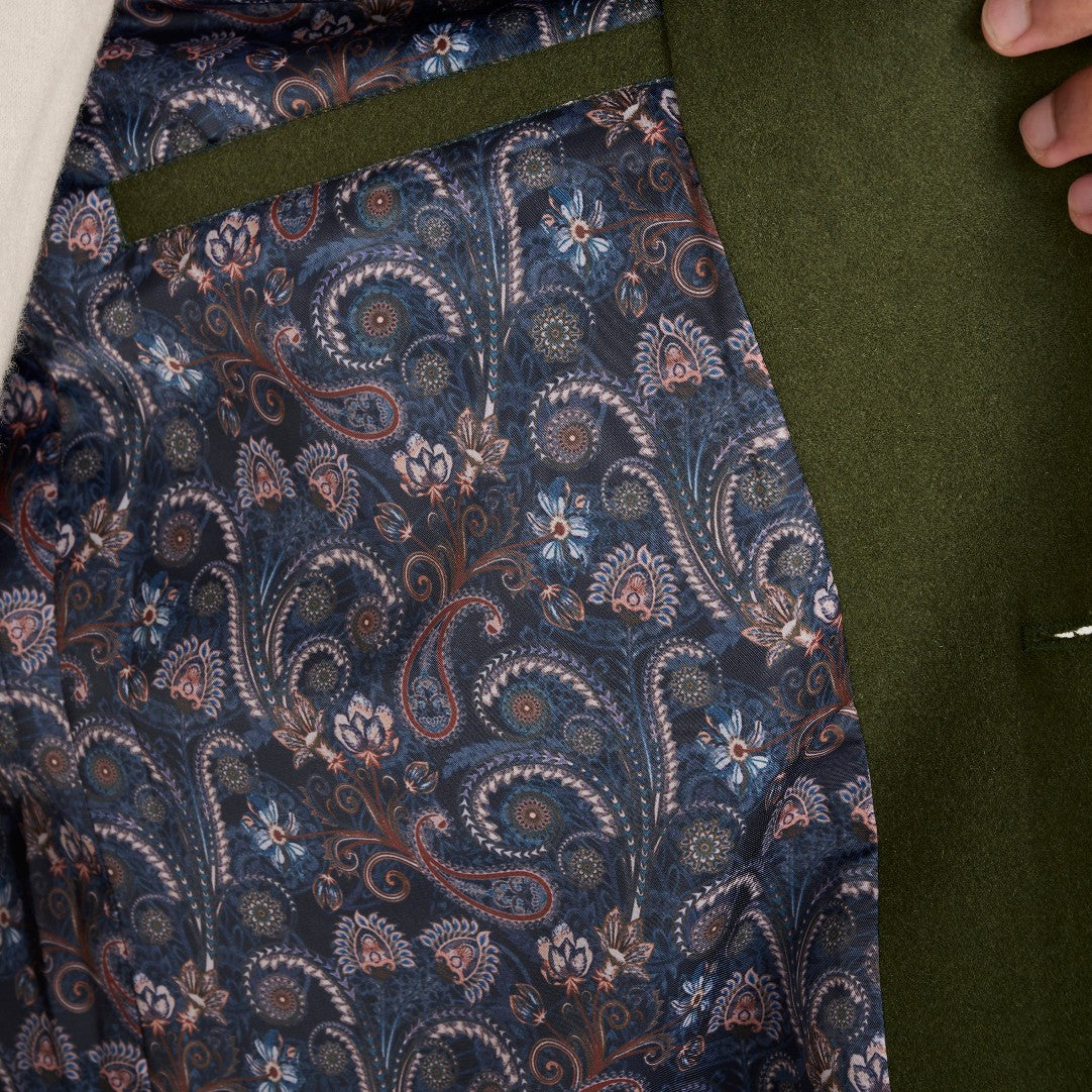 Josh Wool Melton Overcoat in Khaki RRP £179