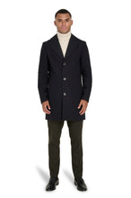 Load image into Gallery viewer, Josh Wool Melton Overcoat in Navy RRP £179
