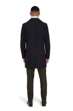 Load image into Gallery viewer, Josh Wool Melton Overcoat in Navy RRP £179
