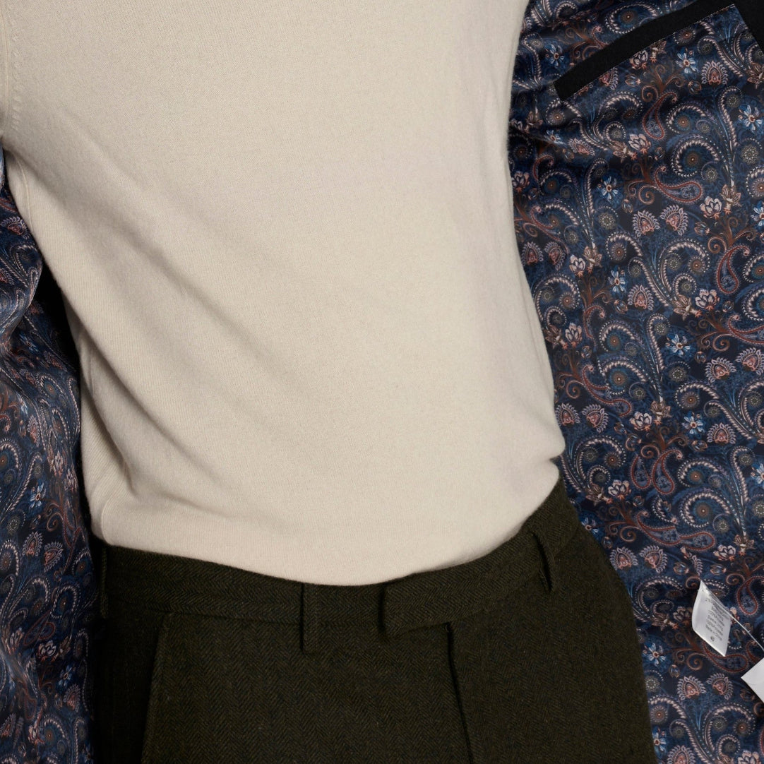 Josh Wool Melton Overcoat in Navy RRP £179