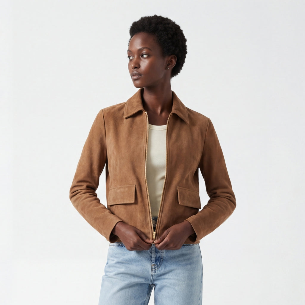 Suede Jacket in Camel RRP £289