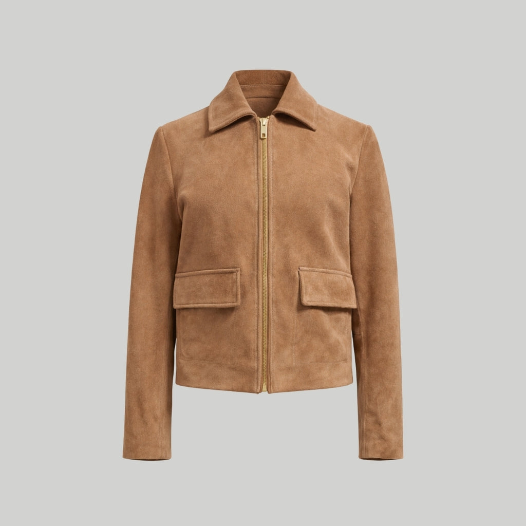 Suede Jacket in Camel RRP £289