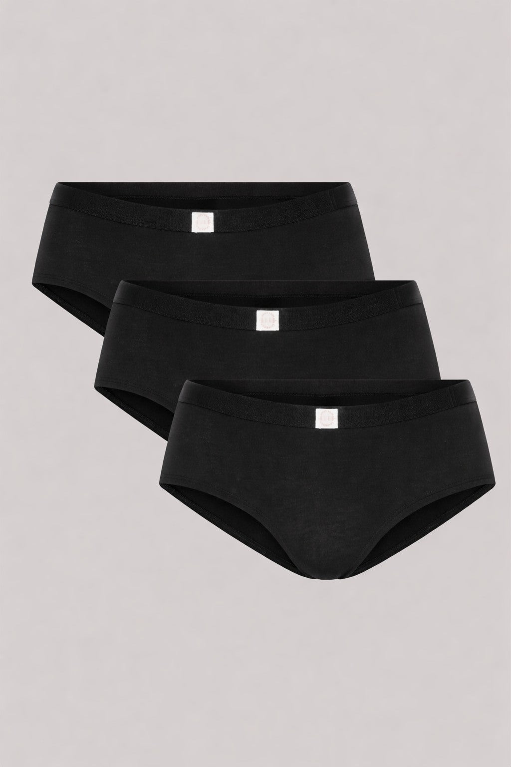 3 Pack Super Soft Cotton Heritage Patch Shorts in Black RRP £22