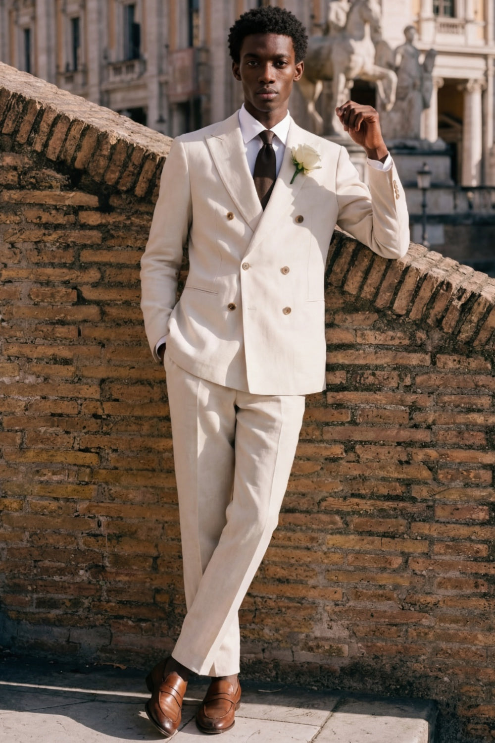 Giacomo Slim Fit Double Breasted Suit Jacket RRP £185