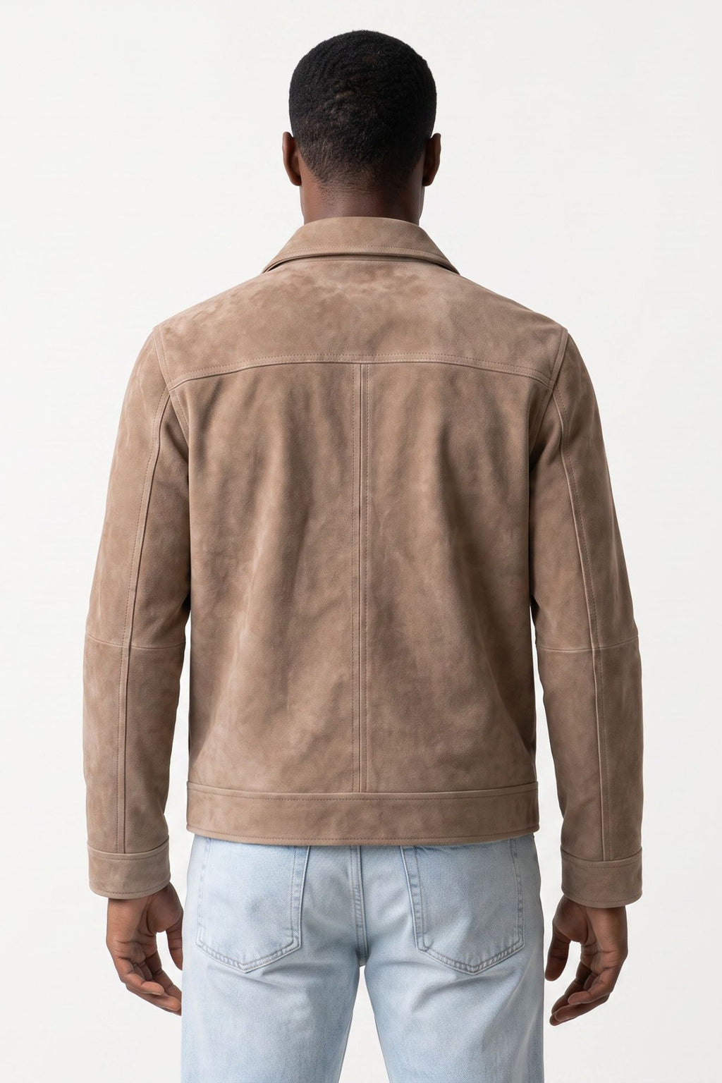 Theo Suede Shacket in Camel RRP £199