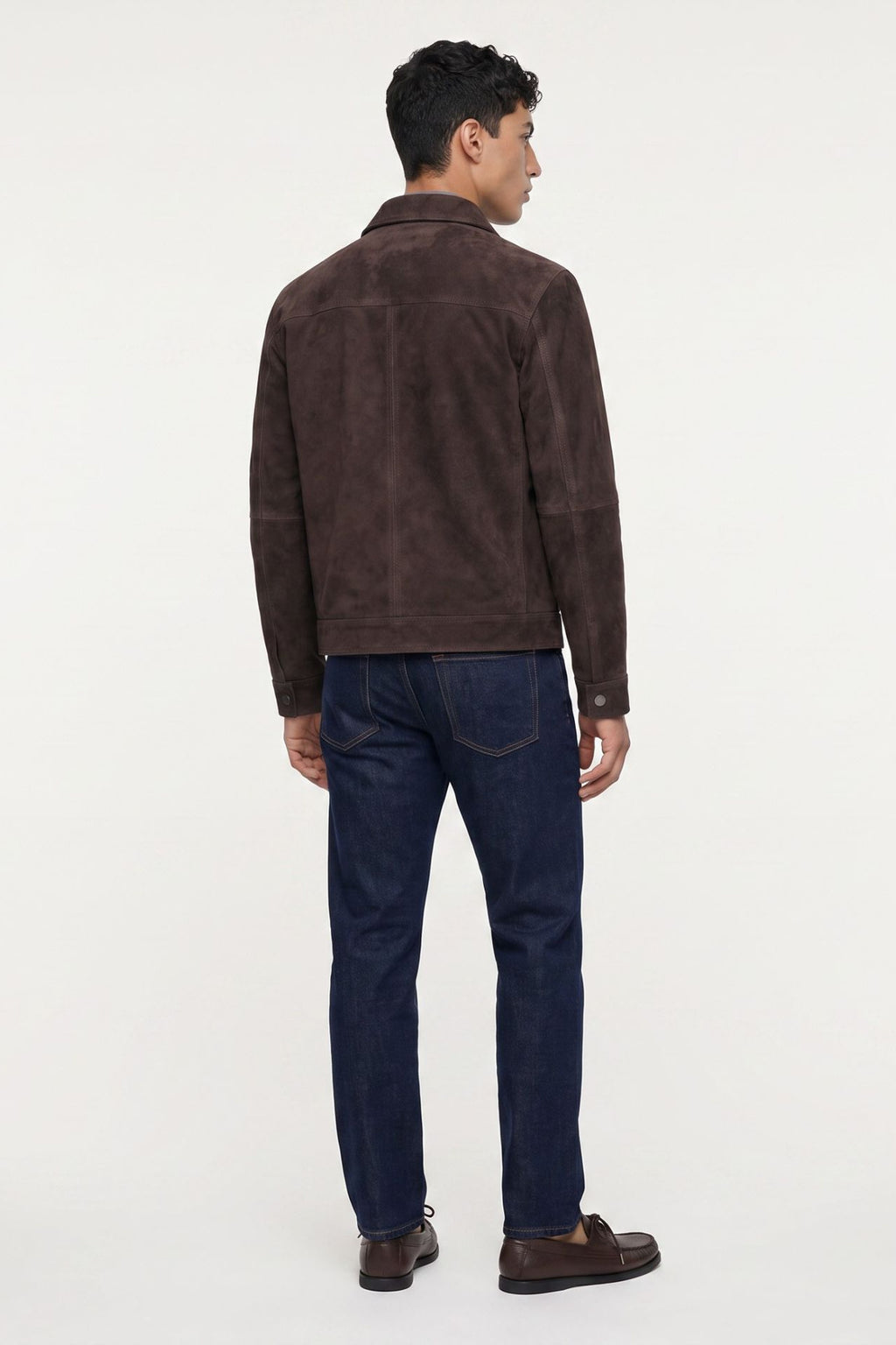 Santino Suede Trucker Jacket in  Brown RRP £199