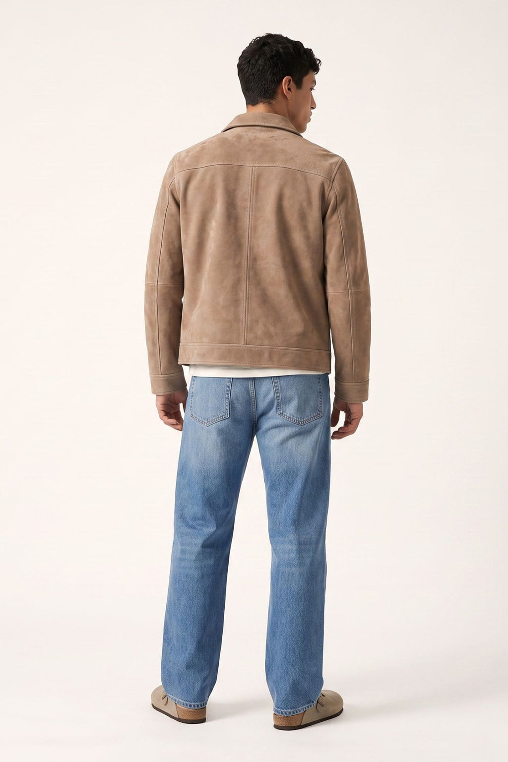 Remo Suede Harrington Jacket in Camel RRP £199