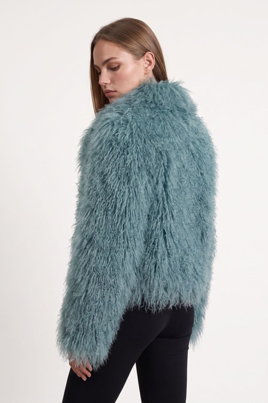 Celeste Fur Coat in Blue