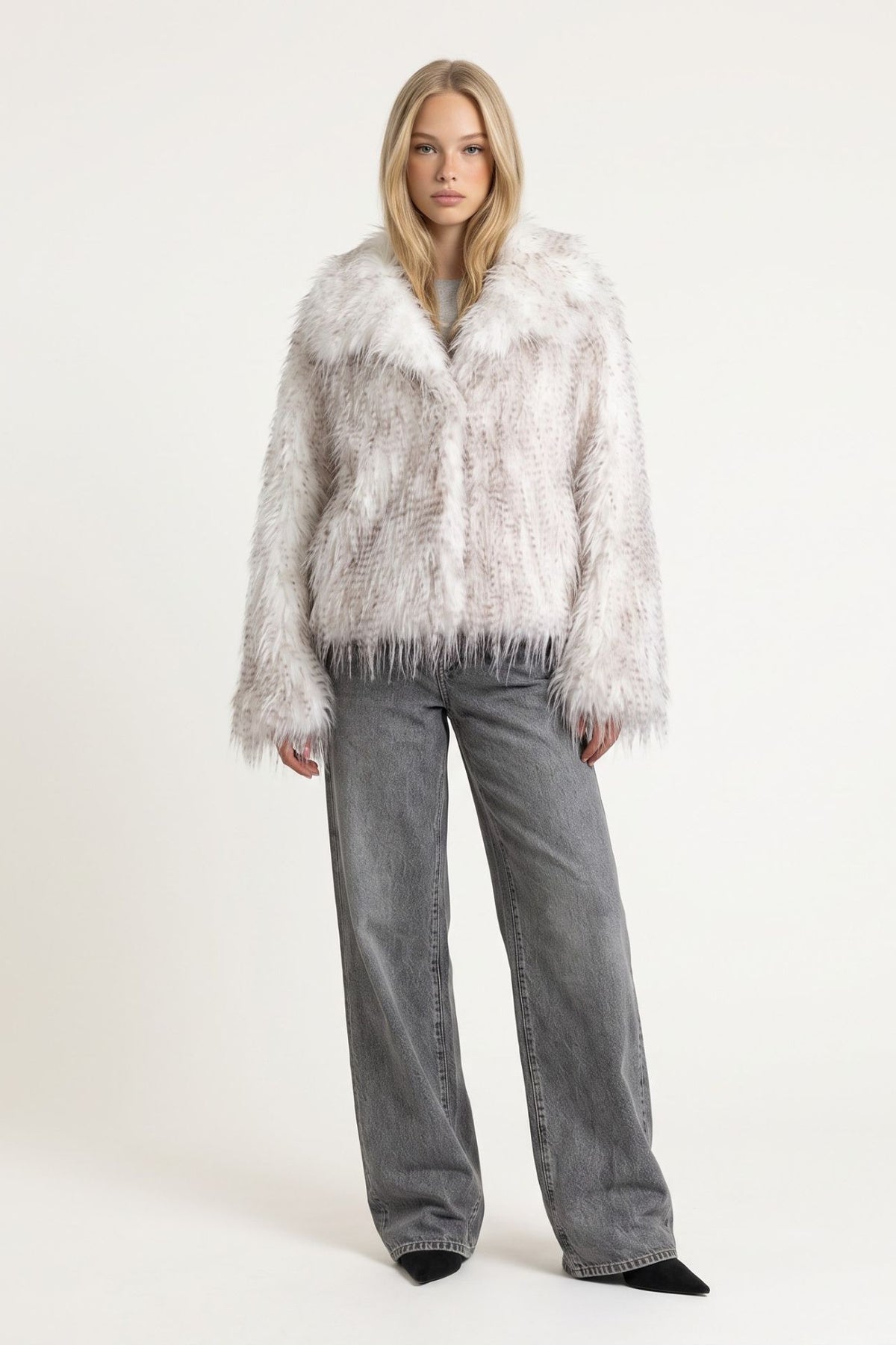 Odette Fur Coat in White