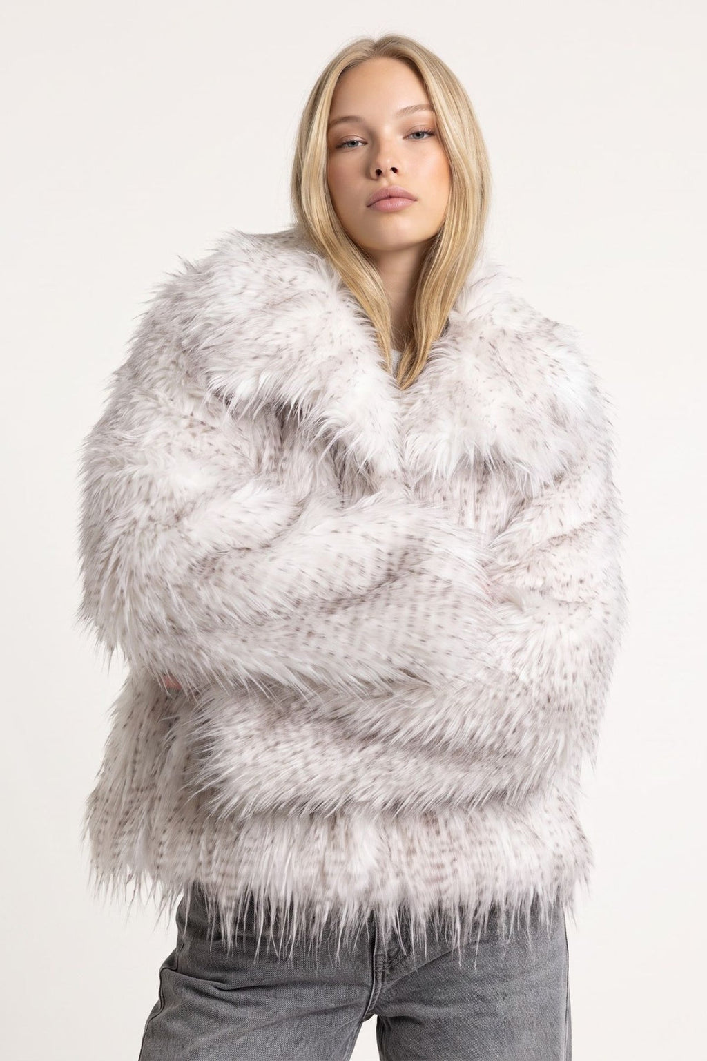 Odette Fur Coat in White