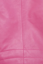 Load image into Gallery viewer, Pelle D’annata Ladies Real Leather Biker Jacket in Magenta RRP £279
