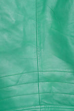 Load image into Gallery viewer, Pelle D’annata Ladies Real Leather Biker Jacket in Cool Green RRP £279
