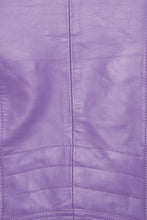 Load image into Gallery viewer, Pelle D’annata Ladies Real Leather Biker Jacket in Purple RRP £279
