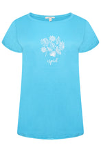 Load image into Gallery viewer, Esprit Ladies T-Shirt Pattern 14 Blue RRP £30
