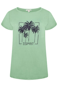 Esprit Ladies T-Shirt Pattern 7 Green RRP £30