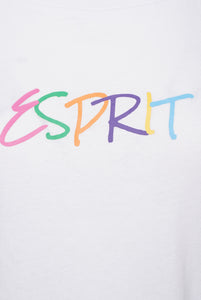 Esprit Ladies T-Shirt Pattern 1 White RRP £30