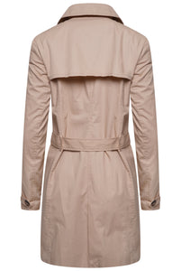 Elle Tina Double Breasted Trench Coat in Stone RRP £189