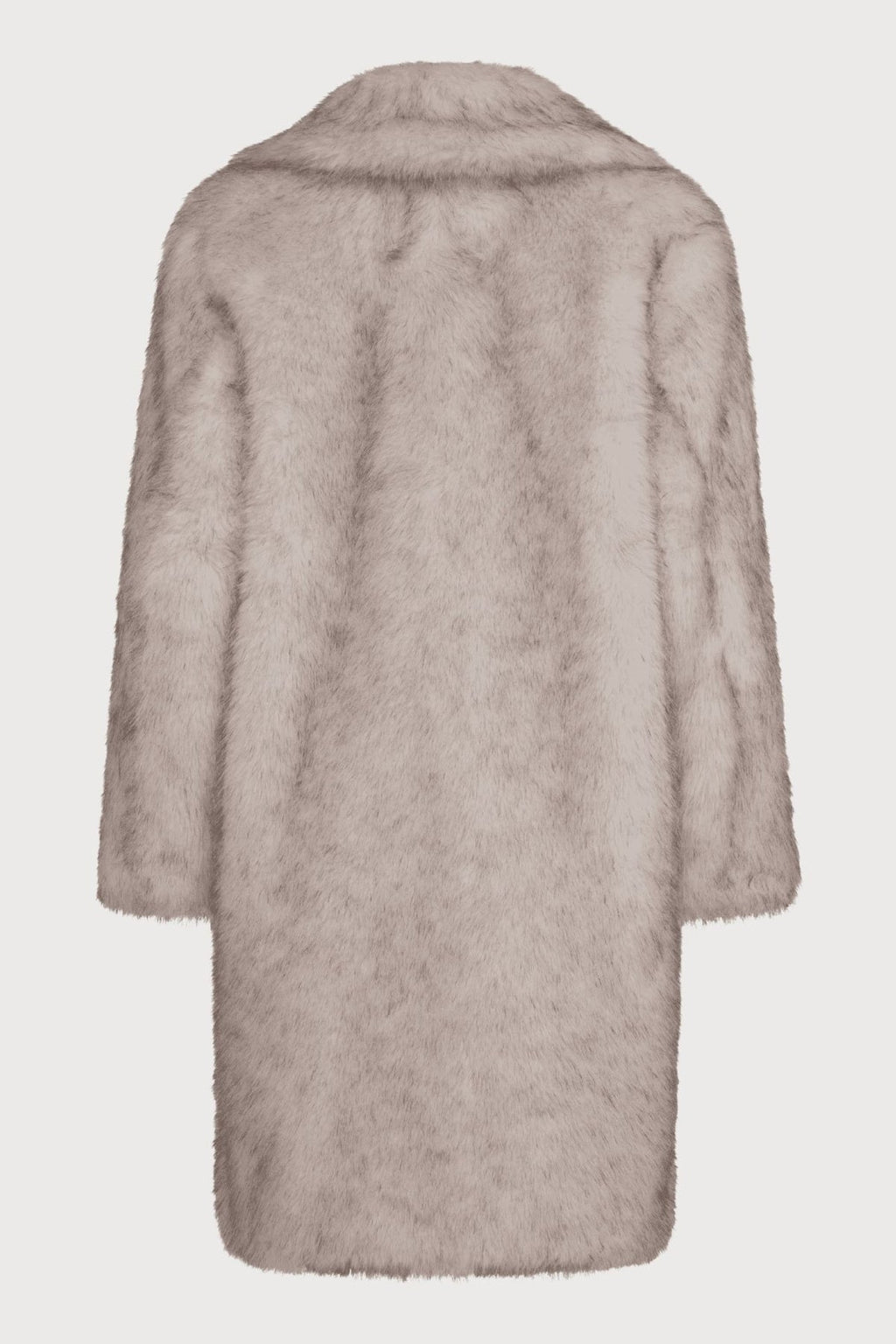 Delphine Long Fur Coat in Ecru
