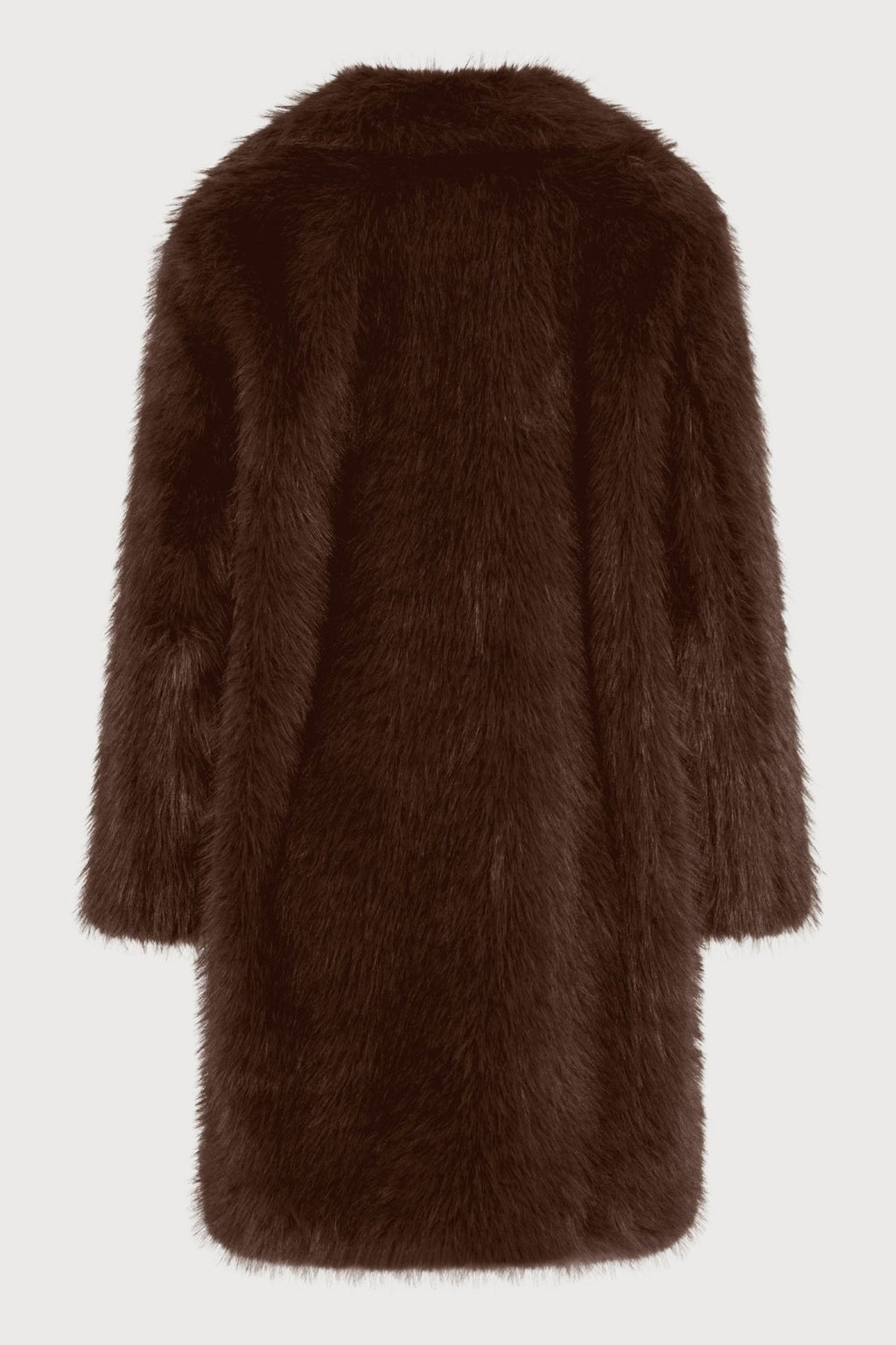 Margaux Long Fur Coat in Brown