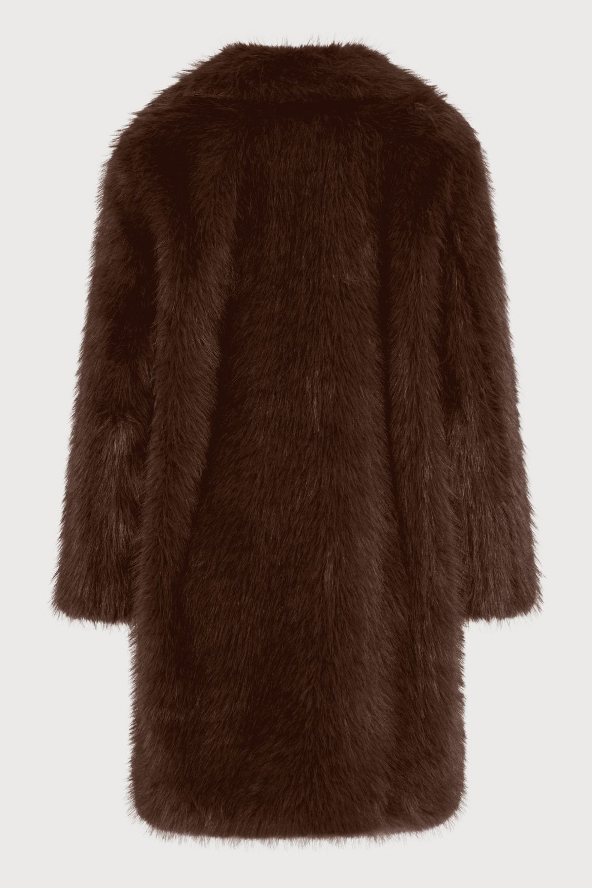 Margaux Long Fur Coat in Brown