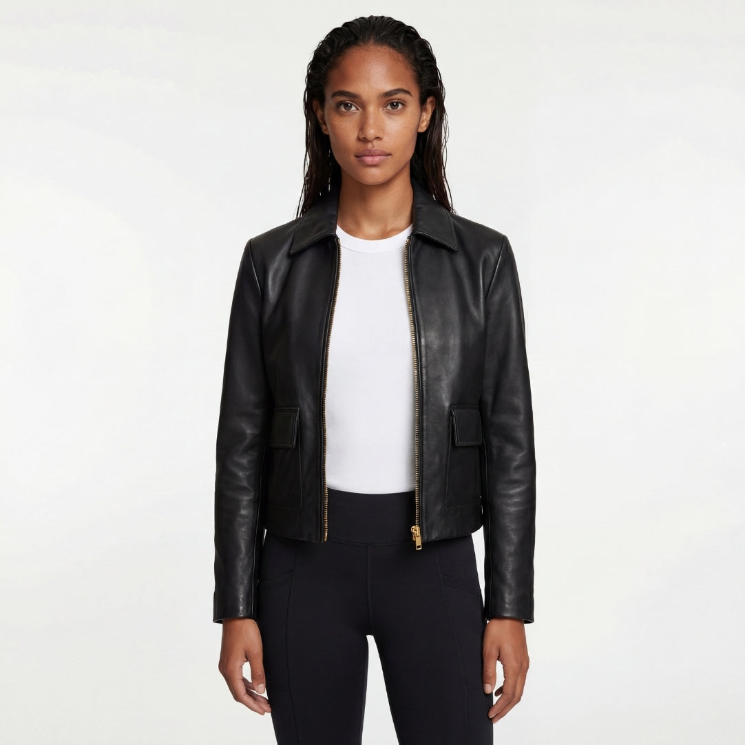 Leather jacket in Black RRP £259