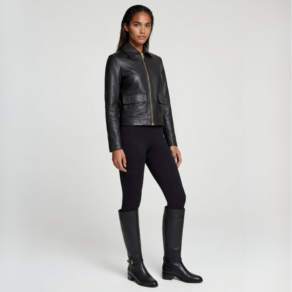 Leather jacket in Black RRP £259