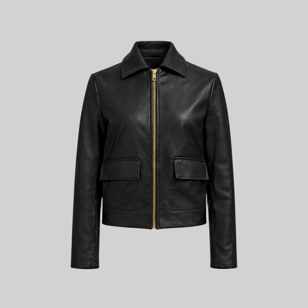 Leather jacket in Black RRP £259