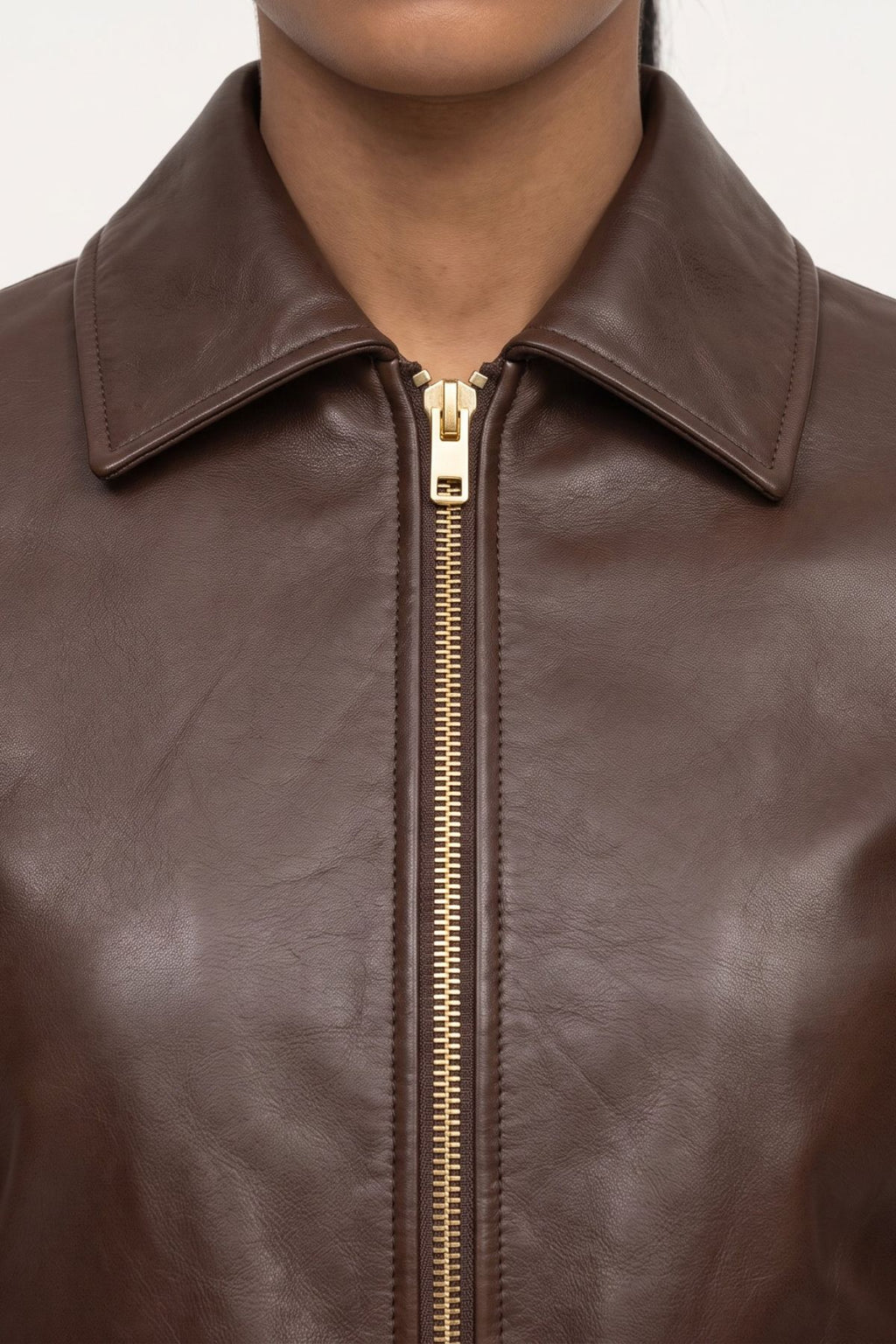 Leather jacket in Chocolate RRP £259