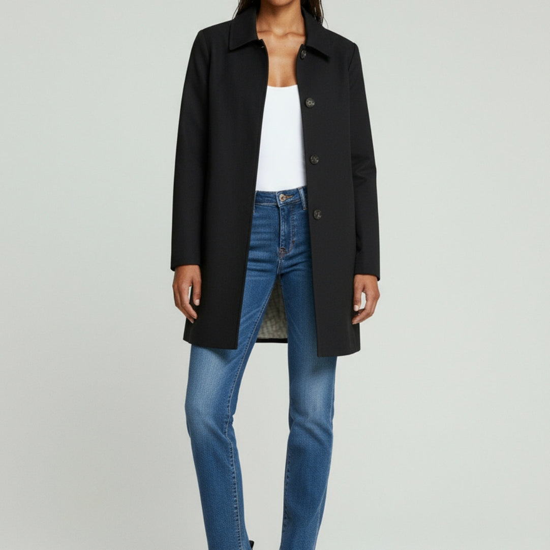 Jennifer Single Breasted Basic Mac in Black RRP £159