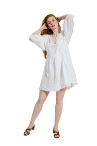 Elle Jane Embroidery Anglaise Beach Dress in White RRP £99