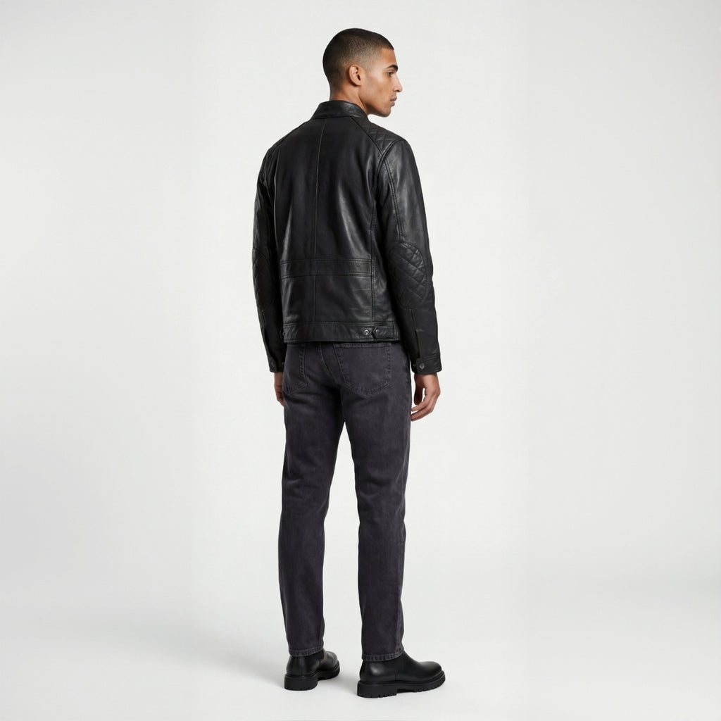 Leather Jacket in Black RRP £269