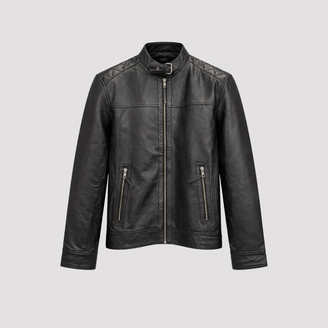 Leather Jacket in Black RRP £269