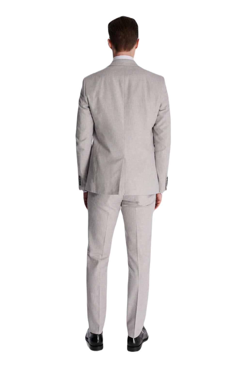 Giacomo Slim Fit Cotton Linen Suit Jacket in Grey RRP £139