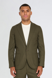 Arthur Flannel Blazer in Khaki RRP £159