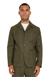 Arthur Flannel Jacket in Khaki RRP £159