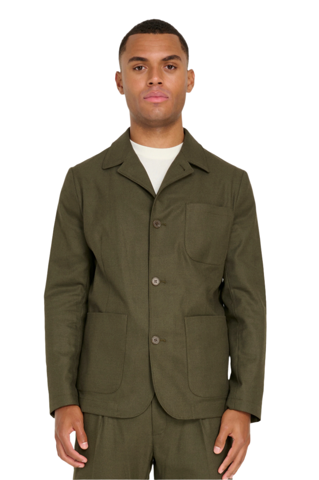 Arthur Flannel Jacket in Khaki RRP £159