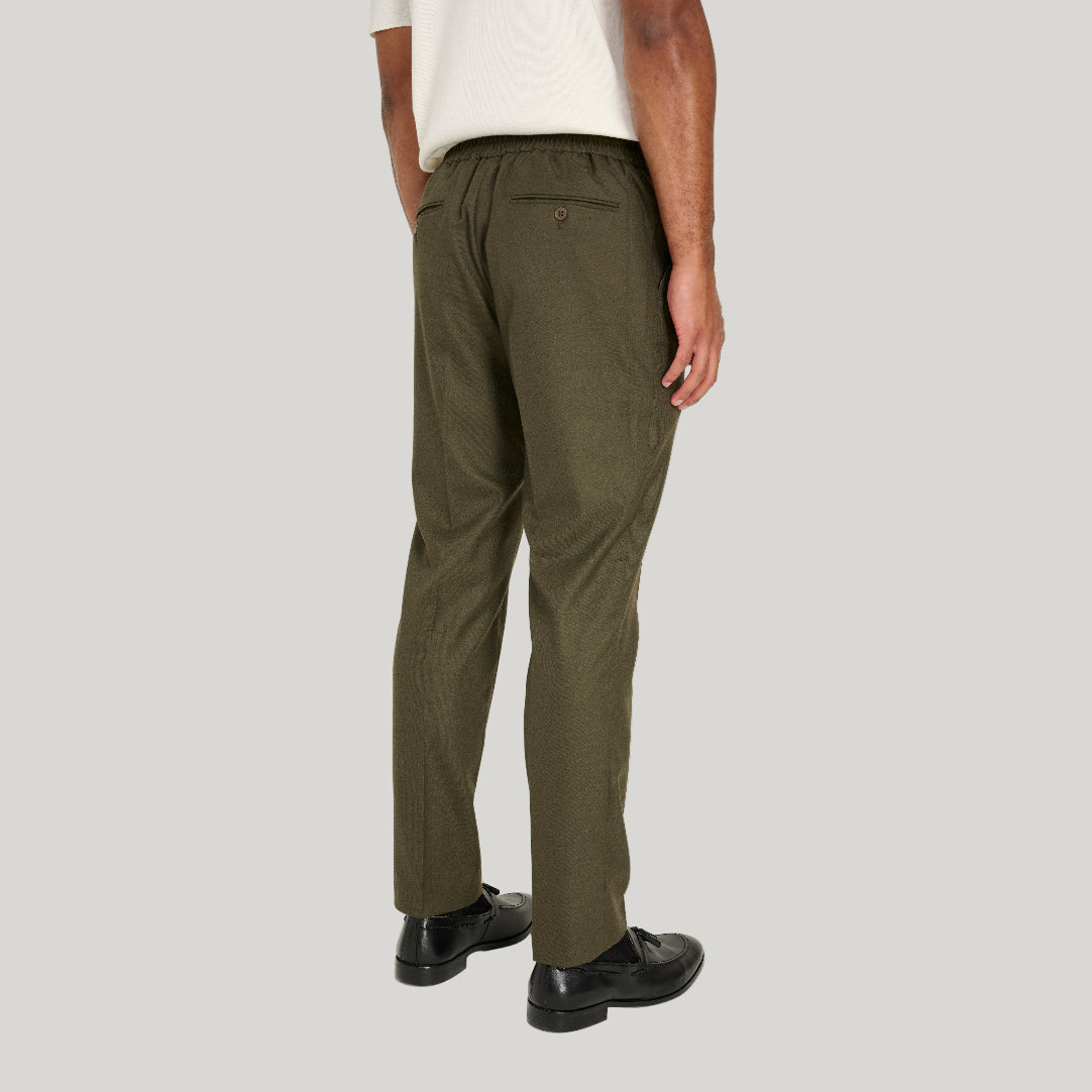 Arthur Flannel Trousers in Khaki RRP £89