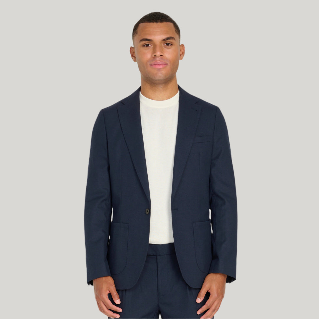 Arthur Flannel Blazer in Navy RRP £159