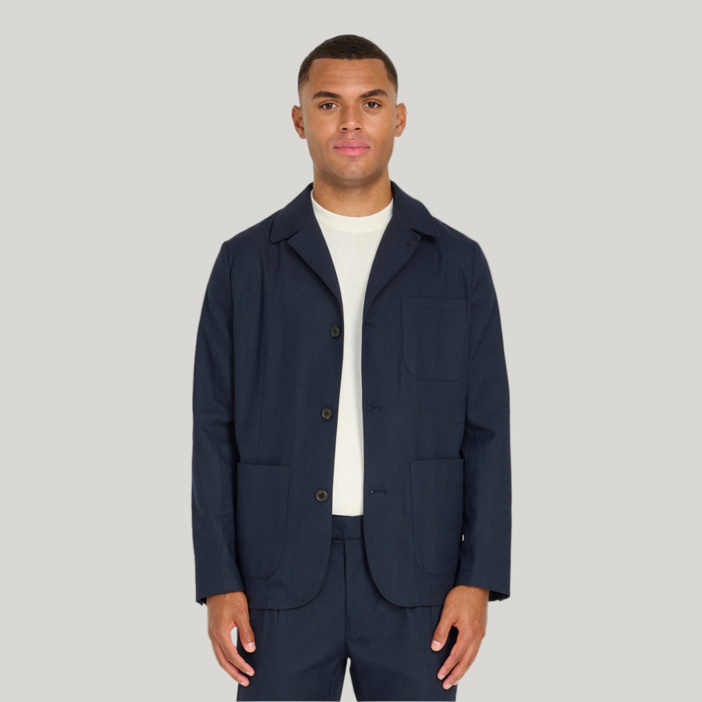 Arthur Flannel Jacket in Navy RRP £159