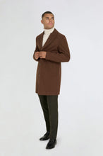 Load image into Gallery viewer, Josh Wool Melton Overcoat in Brown RRP £179
