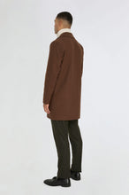 Load image into Gallery viewer, Josh Wool Melton Overcoat in Brown RRP £179
