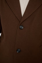 Load image into Gallery viewer, Josh Wool Melton Overcoat in Brown RRP £179
