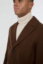 Load image into Gallery viewer, Josh Wool Melton Overcoat in Brown RRP £179
