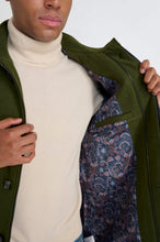 Load image into Gallery viewer, George Wool Melton Coat with Funnel Neck in Khaki RRP £179
